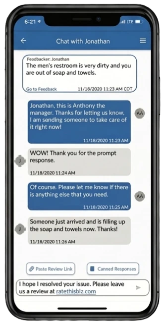 Follow-up and review workflow