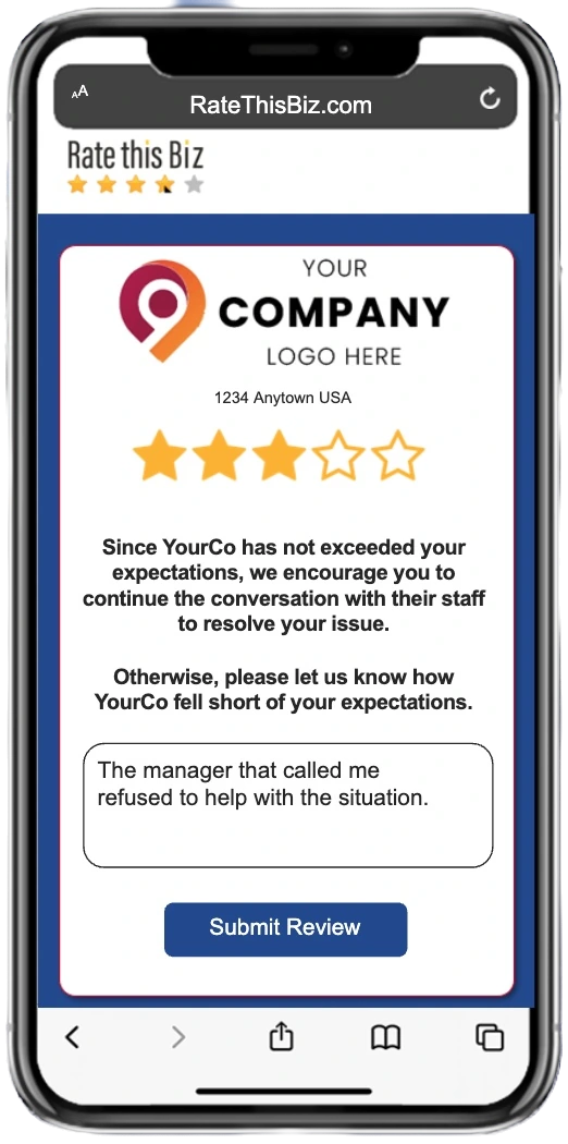 Manager response conversation