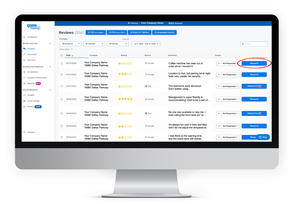 Coworking & Flexible Workspace real-time feedback use case
