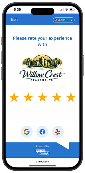 Multifamily & Apartment Communities reputation and feedback interface