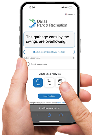 Parks & Recreation reputation and feedback interface