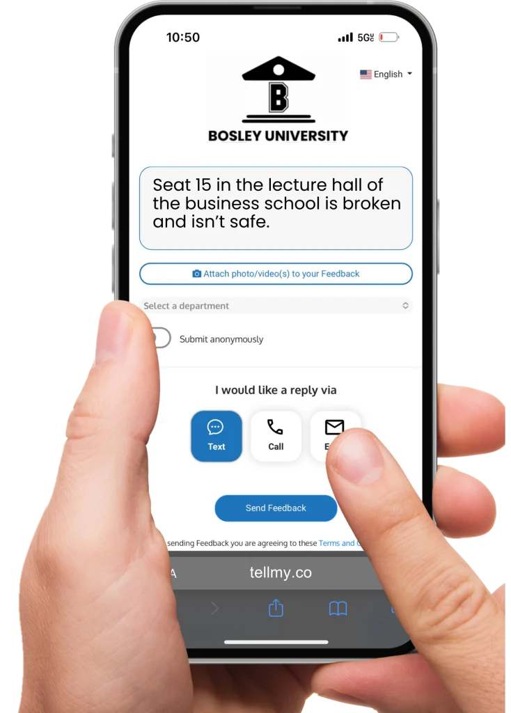 Universities & Higher Education reputation and feedback interface